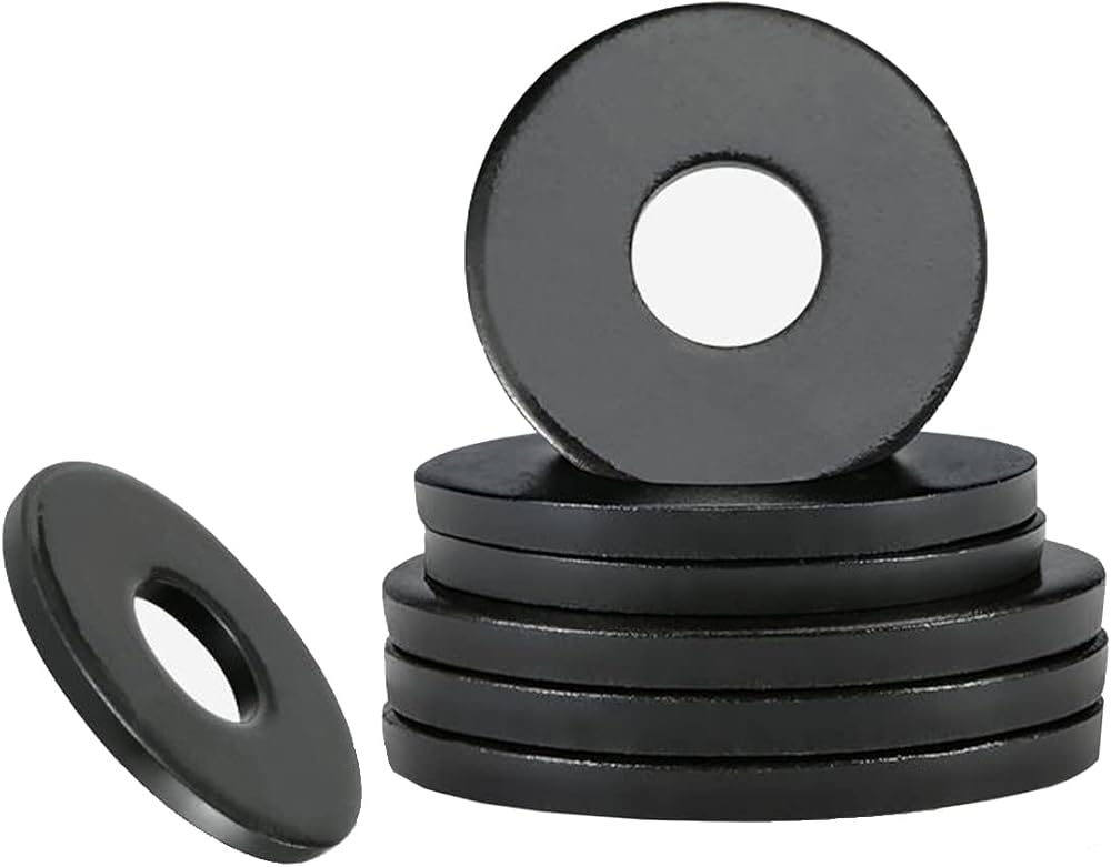 Qrity M6 x 12mm Carbon Steel Flat Round Seal Washer Spacer Gasket 20Pcs