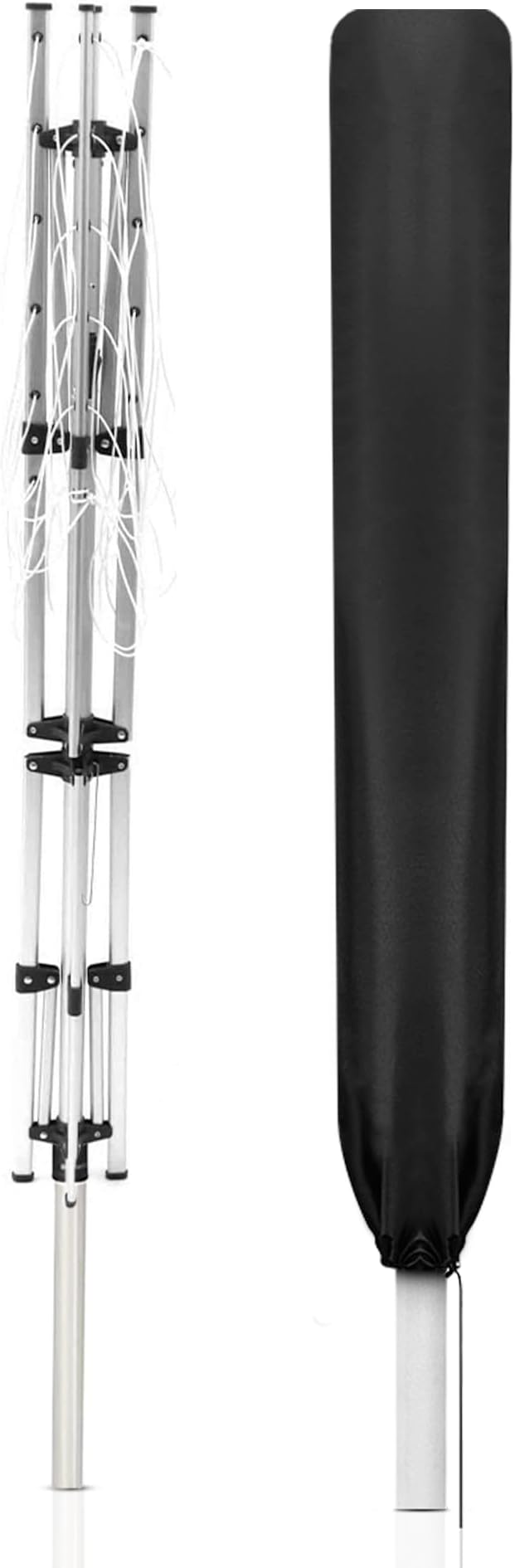 WINSOME Waterproof Rotary Washing Line Cover with Zip - Black
