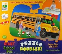 giant school bus shaped floor puzzle