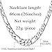 U7 Flat Link Chain 5mm Stainless Steel Italy Figaro Chain Necklace for Men -26 Inch