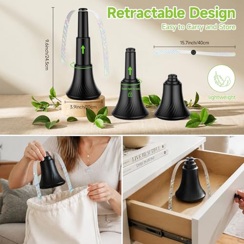 XTTANK Pack 4 Ventilador Antimoscas Plegable, Espanta Moscas para Mesa con Aspas Suaves, Ventilador Repelente Moscas Portátil con Gancho, Ventilador de Protección contra Mosquitos Interior y Exterior
