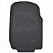 BDK MaxDuty Rubber Floor Mat for Car, SUV,Van & Truck - Super Heavy Duty Rubber , Trim to Fit & 3 Piece (Black)