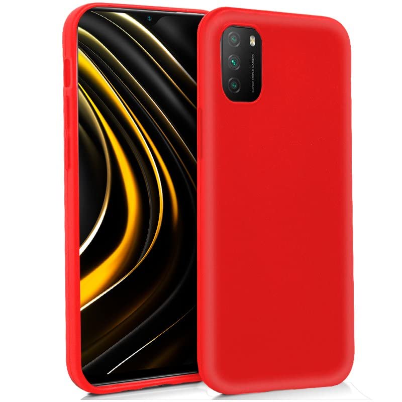 Cool Silicone Case for Xiaomi Pocophone M3 / Redmi 9T (Red)