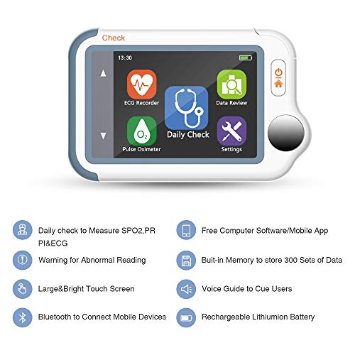 Wellue Heart Monitor Plus, Portable Bluetooth Heart Health Tracker, Wireless Detection Device with Heart Rate Tracking… - Image 2
