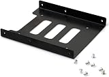 SAISN Mounting Bracket 2.5 to 3.5 Inch HDD SSD Mounting Kit 2 Pack Black view 2