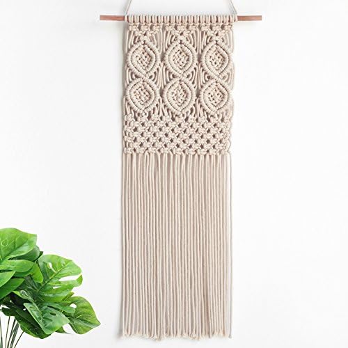 MHJY BOHO Macrame Woven Wall Hanging Tapestry Banner Wedding Ceremony Backdrop Chic Home Decorative - Apartment Dorm Living Room Bedroom Nursery Wall HangingBedroom Nursery Wall Hanging