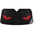Evil Eye Red Car Windshield Sun Shade - Block UV Rays, Keep Vehicle Cool - Foldable for Truck, SUV
