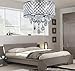 Top Lighting Chrome 4-Light Round Crystal Chandelier Pendant Ceiling Fixture
