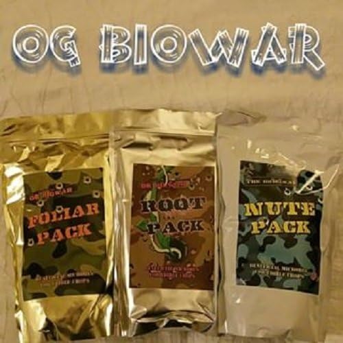 Og Biowar Trio Foliar Nute Root Pack All Natural Microbes 8 Oz of Each Bag 3 Bags Total Bio War