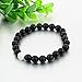 Distance Bracelets for Lovers-2pcs Black Matte Agate & White Howlite 8mm Beads By Long Way