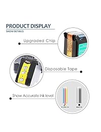 Cartucho de tinta reciclado de color negro para HP 61XL Deskjet Officejet Envy.