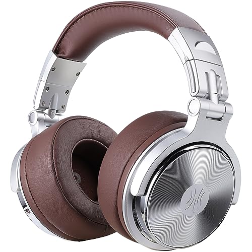 OneOdio Over Ear Kopfhörer Geschlossene Studiokopfhörer mit Kabel, Mikrofon,Share Port, Protein-Leder-Ohrmuscheln für Podcast, Recording, Monitoring P