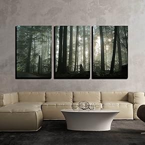 Foggy Forest Wall Decor x3 Panels