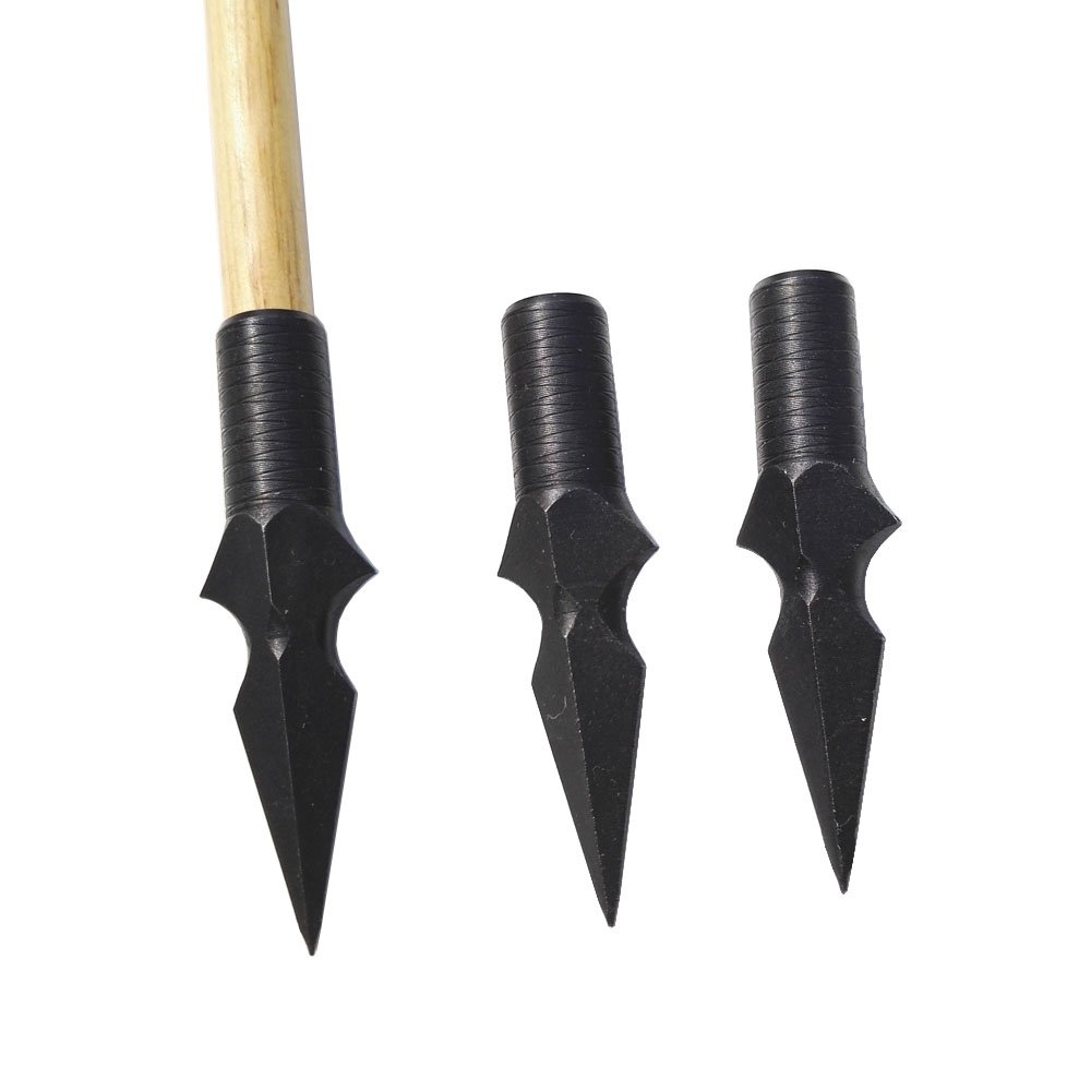 ZSHJG 6pcs Archery Broadheads Traditional Arrow Tips Hunting Arrowheads Target Arrow Points for DIY Wooden Bamboo Hunting Arrows