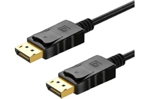ALINKER 6 Feet DP to DP Cable, 1080P Male to Male DisplayPort Cable, Compatible with Computer, Desktop, Laptop, PC, Monitor, 