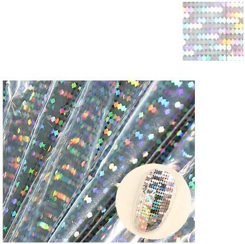 NAILSKETCH One Touch Pre-Cut Foil Films 2mm Nail Art Hologram (100 Strip Count) Made in Korea (#8 Holographic)