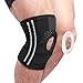 Knee Brace with Patella Gel Pads & Side Stabilizers for Knee Support Joint Pain Relief Meniscus Tear Brace Strap Adjuster for Men & Women -Single- Black