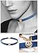 Astla Denim Jeans Choker Necklace Set - Various Styles, Shades & Width