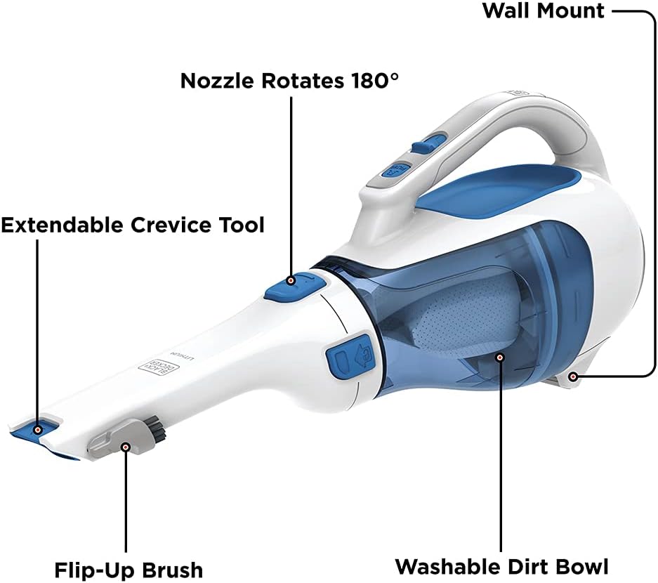 BLACK+DECKER dusbuster Handheld Vacuum, Cordless, Magic Blue (HHVI320JR02) -