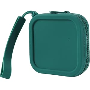Silicone Coin Purse, 3.54 Inch Soft Storage Pouch with Zipper Closure and Wrist Strap, Multicolor Portable Bag For, Earbuds,