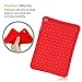 Fintie Case for iPad 6th Generation 2018 / iPad 5th Gen 2017/ iPad Air 2 / iPad Air - [Honey Comb Series] Lightweight Anti-Slip Kids Friendly Shockproof Silicone Cover, Red