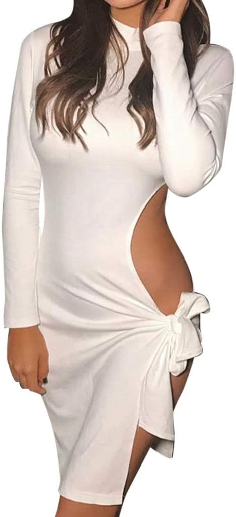 long tight dress with slit