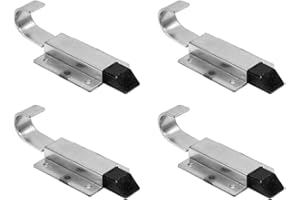 Buyers Products 90M Zinc Plated Slam Bolt Latch, 5.5" x 2", 4 Pack, Finger Pull Style Latch Ideal for Two and Three Point Lat