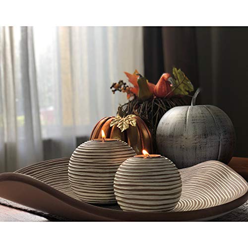 Huey House Orb Candle Holders & Tray Decor Set ( 16 inch Decorative