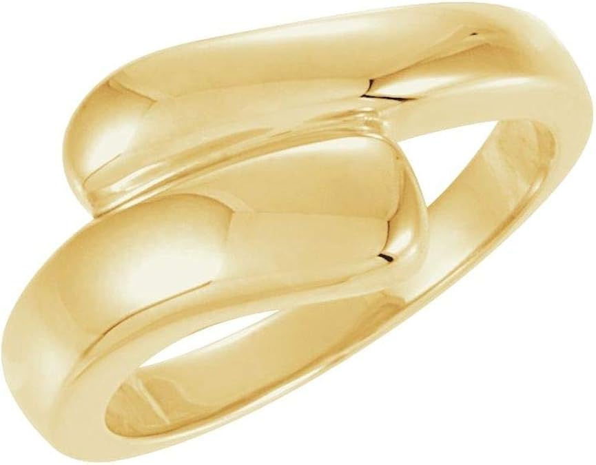 Solid 14k Yellow Gold Fashion Ring Band (Width = 9.4mm) Amazon.co.uk