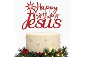 Sleyberoy Jesus Cake Toppers - Jesus Birthday, Good Friday Cake Decoration、 Easter Party Decorations,Eve Xmas Party,Christmas Theme Party,Birthday Party Selected decorative supplies (red Jesus)