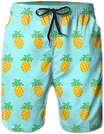 Pineapples Men's Quick Dry Beach Board Shorts Summer Swim Trunks For Father'S Day For Boy Swimming