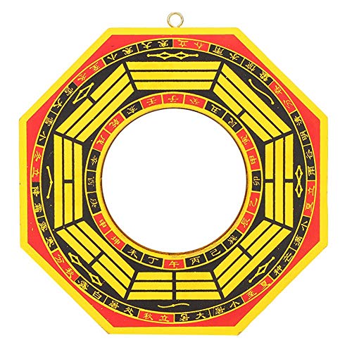 PSSOPP Vintage Chinese Feng Shui Bagua Mirror, 4in-6in Convex Concave, Taoist Instrument, Lucky Protection Mascot (#4)