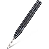 ROTATION 5" Automatic Center Punch Spring Loaded Adjustable Center Punch | Heavy Duty Steel, Spring Loaded, Adjustable Center Marker, For Metal, Plastic, Wood, Glass