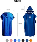 Hiturbo Changing Robe Surf Poncho with Hood One Towel Lightweight view 3