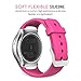 Gear S2 Watch Band, MoKo Soft Silicone Replacement Sport Band for Samsung Gear S2 (SM-R720 / SM-R730 ONLY) Smart Watch, NOT FIT S2 Classic (SM-R732 & SM-R735), NOT FIT Gear Fit2 Watch, Barbie PINK
