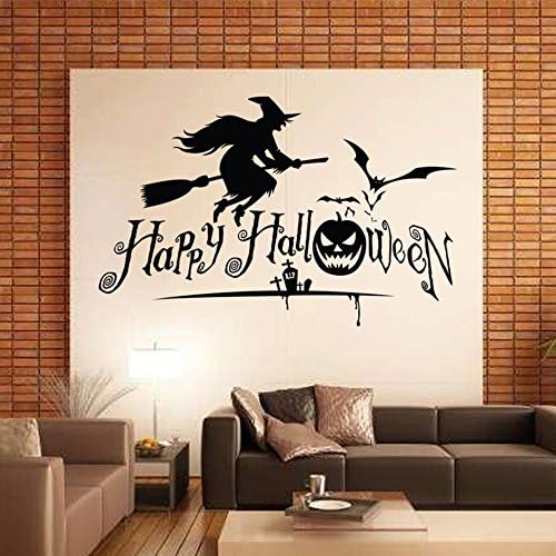 Room Decor Wall Decal Halloween Festival Witch Removable Wall Sticker Gift for Kids Living Room Bedroom Nursery Store Restaurant Window Decoration