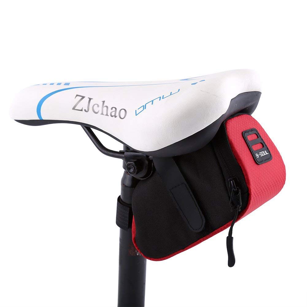 Bicycle Saddlebag, Waterproof, for Mountain Bikes and Road Bikes, red