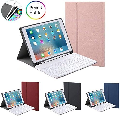 Huawei MediaPad M5 10.8 Keyboard Case with Pencil Holder, Slim Leather Kickstand Detachable Flip Folio Magnetic Keyboard case for Huawei MediaPad M5/M5 Pro 10.8" 2018 Android Tablet (Wine Red)