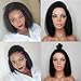 RHAH Italian Yaki Lace Front Bob Wigs Human Hair Glueless Short Bob Full Lace Wig with Baby Hair for Black Women 10Inch Full Lace Wig