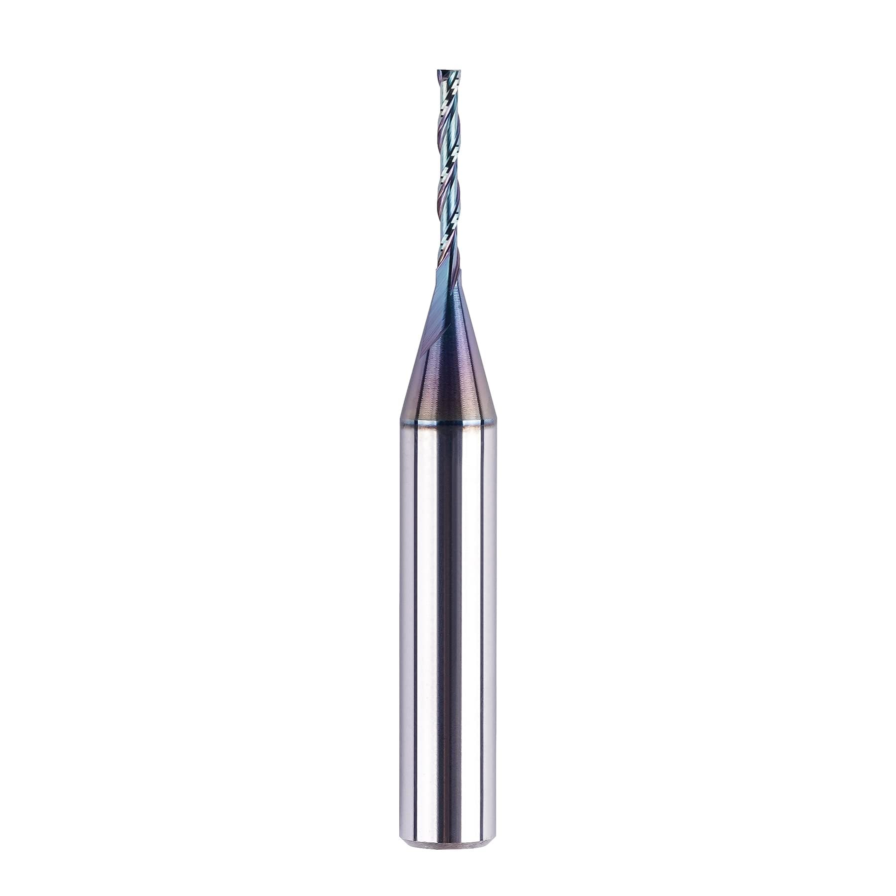 SpeTool Spiral Upcut Router Bit 1/4 Inch Shank 1/16 Inch Cutting Diameter 1/2 Inch Cutting Length TAC Coated Solid Carbide End Mill for CNC Woodworking