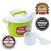 Andcolors Microwave Rice Cooker Steamer - Complete Set - Makes 2 to 4 servings -Food Grade Plastic - Dishwasher Safe - Includes Rice Paddle & Measuring Cup .