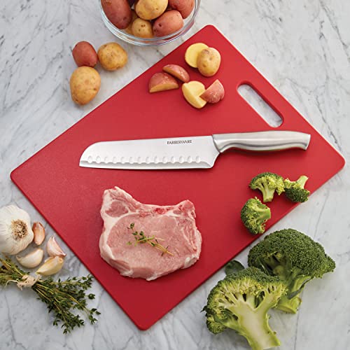 Farberware Large Plastic Cutting Board, Dishwasher Safe Poly Chopping