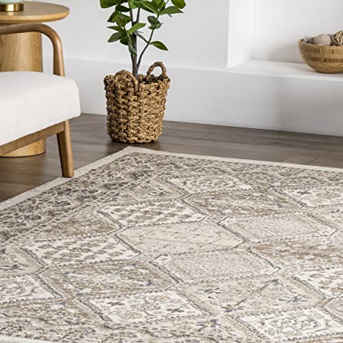 nuLOOM Becca Vintage Tile Area Rug, 9' x 12', Beige Pricepulse