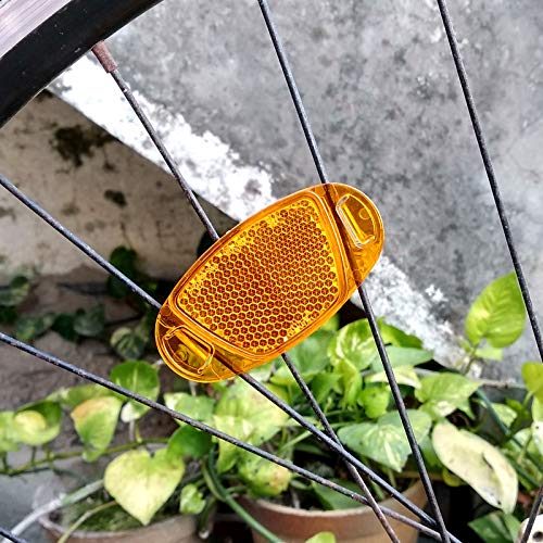 BSK Amber Oval Bike Wheel Reflectors(4pcs)
