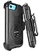 BENTOBEN iPhone 5C Case, Hybrid Heavy Duty Full Body Rugged Hard Protective Holster Shockproof Tough Phone Case Cover with Built-in Rotating Kickstand Swivel Ring Belt Clip for Apple iPhone 5C, Black
