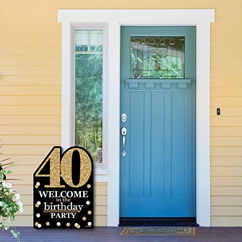 Big-Dot-of-Happiness-Adult-40th-Birthday-Gold-Party-Decorations-Birthday-Party-Welcome-Yard-Sign