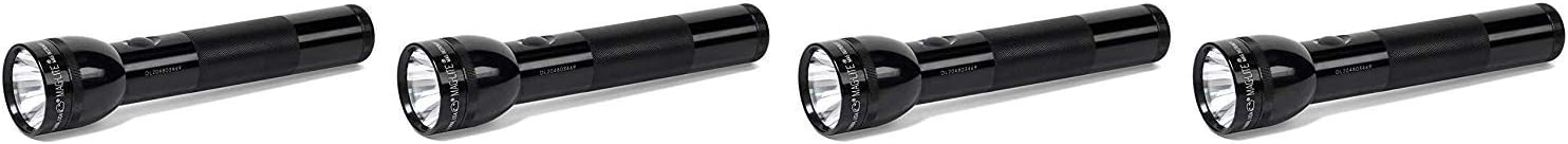 Maglite LED 2-Cell D Flashlight, Black (Fоur Расk)