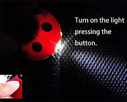 WER 125dB Ladybug Emergency Personal Alarm Keychain with Led Flashlight for Kids/Students/Women/Girls/Elderly/Adventurer/Night Workers Self Defense/Protection Electronic Device Bag Decoration(4 Pack) - Thumbnail 3