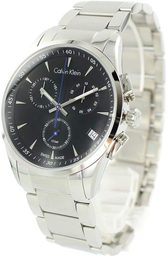 Amazon カルバンクライン Calvin Klein クロノ クオーツ メンズ 腕時計 K5a ブラック 並行輸入品 メンズ腕時計 腕時計 通販