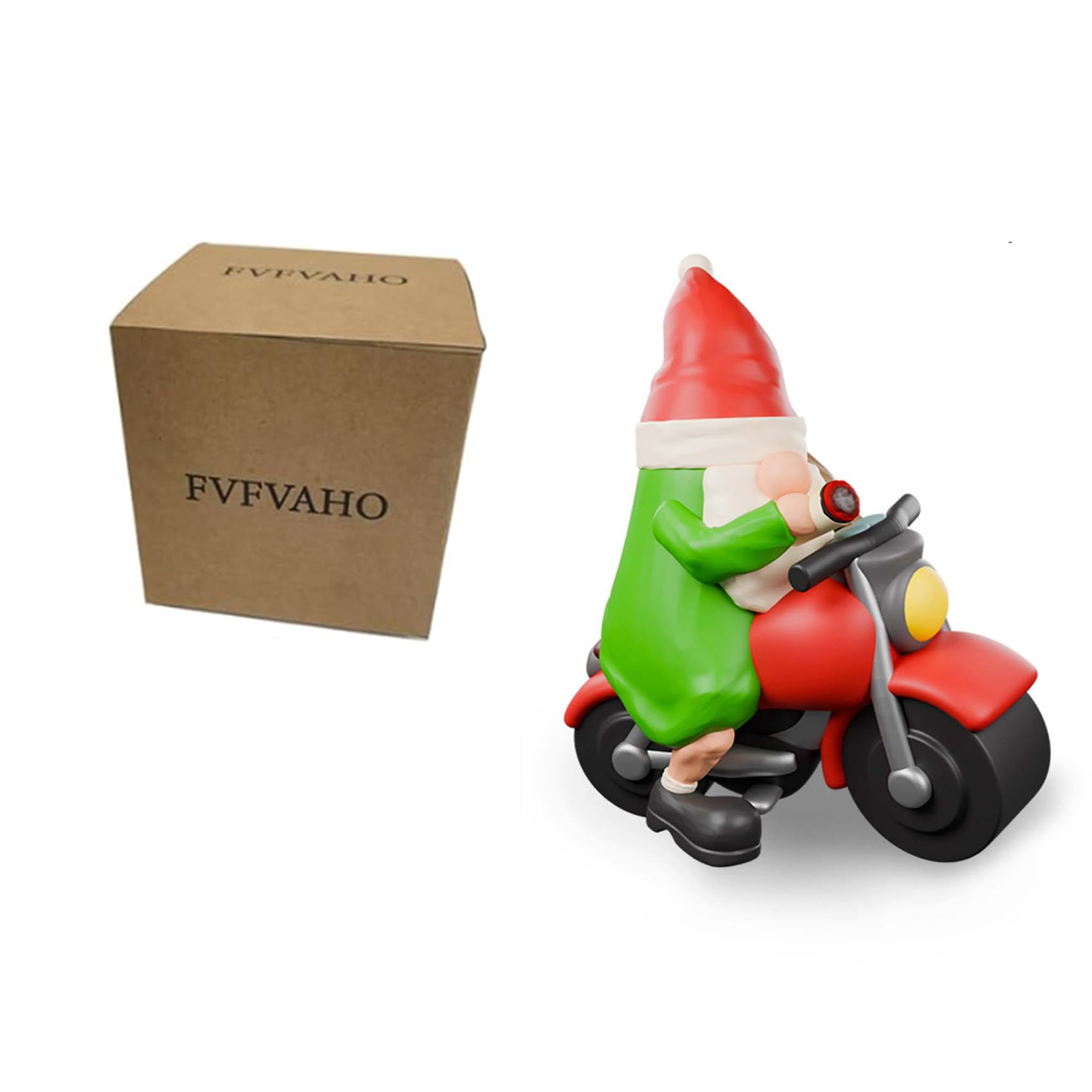 FVFVAHO Gnomes Decorations, Motorcycle Biker Funny Gnome, Handmade Statue Gnomes for Decorations Indoor Christmas Tree, Display on Mantel